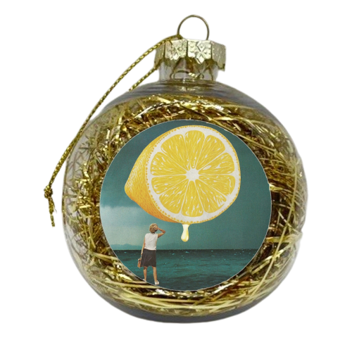 When life gives you lemons.... - xmas bauble by Maya Land