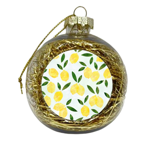 When Life Gives You Lemons - xmas bauble by happeemonkee