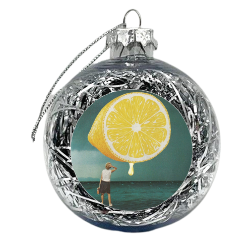 When life gives you lemons.... - xmas bauble by Maya Land
