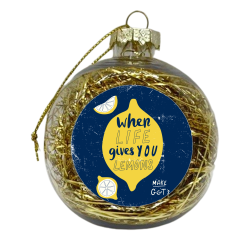 When life gives you lemons make G&T's - xmas bauble by The Boy and the Bear