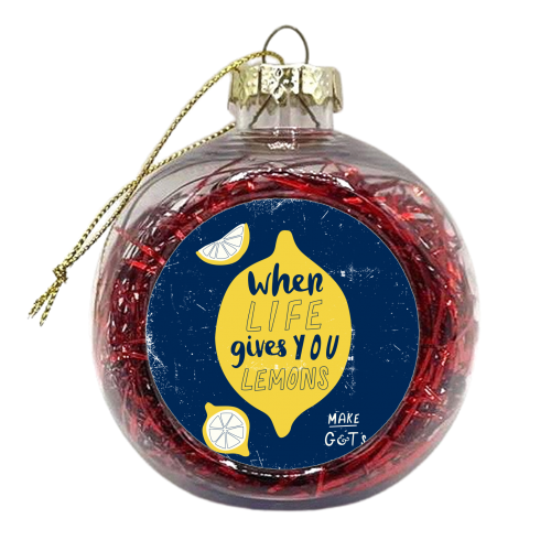 When life gives you lemons make G&T's - xmas bauble by The Boy and the Bear
