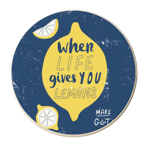 When life gives you lemons make G&T's - personalised beer coaster by The Boy and the Bear
