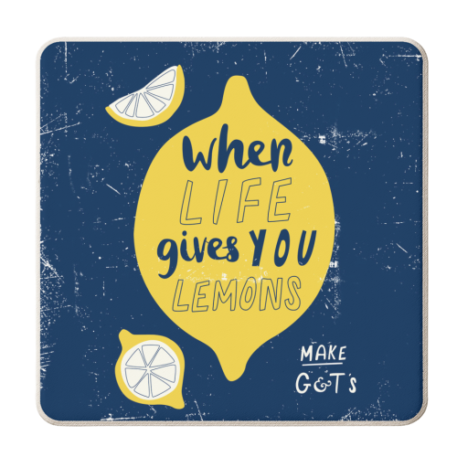 When life gives you lemons make G&T's - personalised beer coaster by The Boy and the Bear