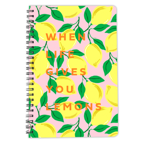 WHEN LIFE GIVES YOU LEMONS - personalised A4, A5, A6 notebook by PEARL & CLOVER