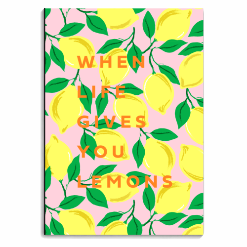 WHEN LIFE GIVES YOU LEMONS - personalised A4, A5, A6 notebook by PEARL & CLOVER