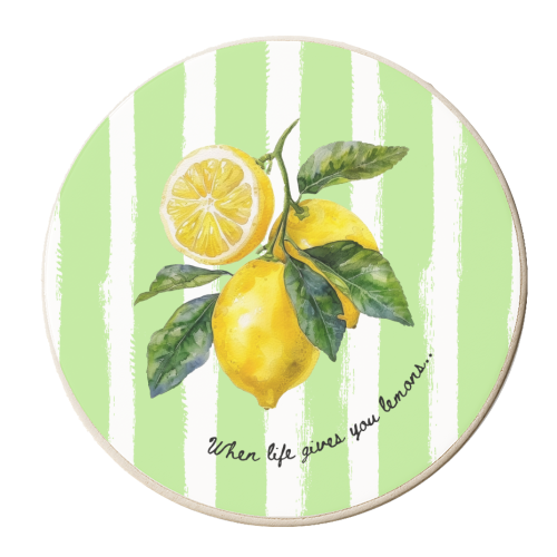 When life gives you lemons... - personalised beer coaster by Ms Doodle