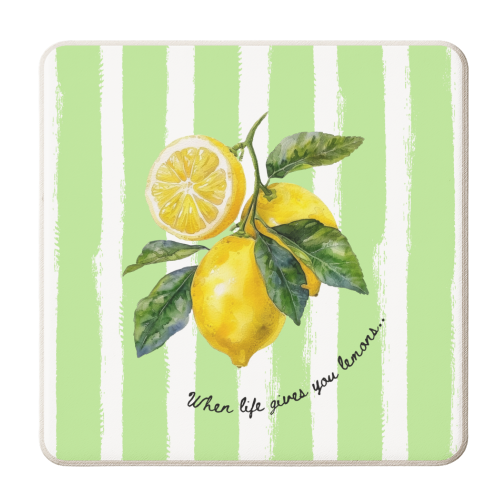 When life gives you lemons... - personalised beer coaster by Ms Doodle