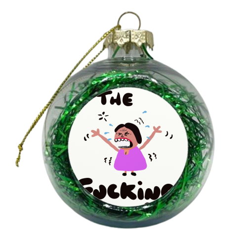 Wheres The Fucking Pen - xmas bauble by David Black