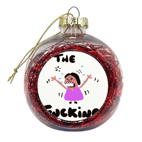 Wheres The Fucking Pen - xmas bauble by David Black