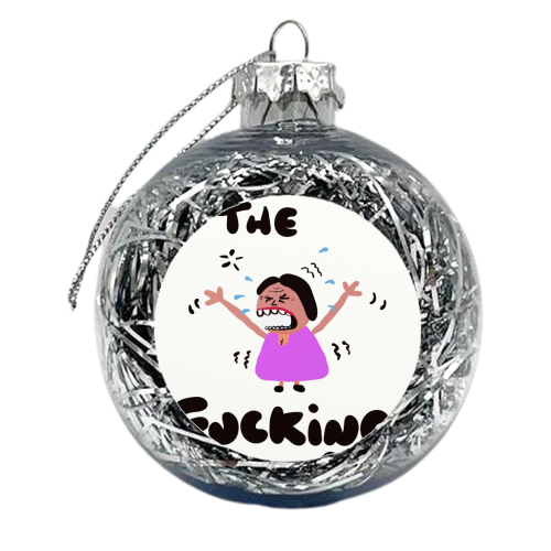 Wheres The Fucking Pen - xmas bauble by David Black