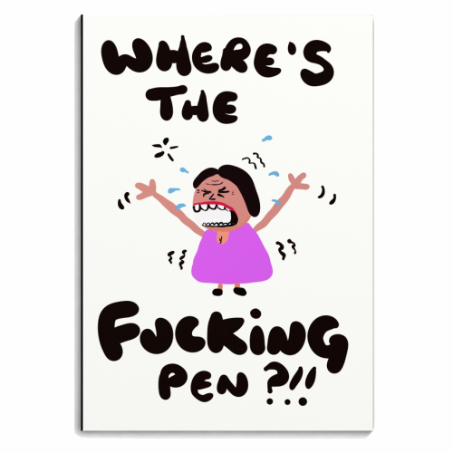 Wheres The Fucking Pen - personalised A4, A5, A6 notebook by David Black