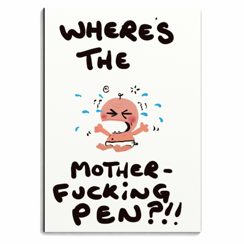 Wheres The Mother F Pen! - personalised A4, A5, A6 notebook by David Black