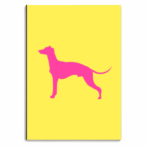 Whippet Coloured Silhouette Design - personalised A4, A5, A6 notebook by Adam Regester