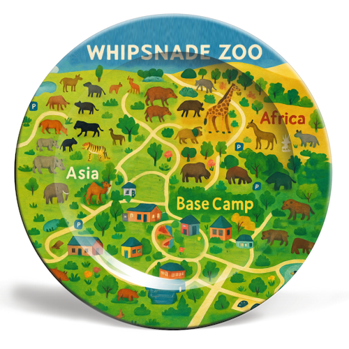 Whipsnade Zoo - ceramic dinner plate by Lilly Rose