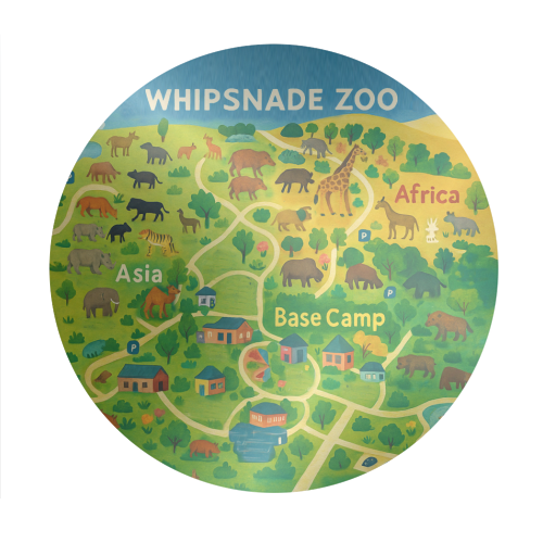 Whipsnade Zoo - Circle Sticker by Lilly Rose