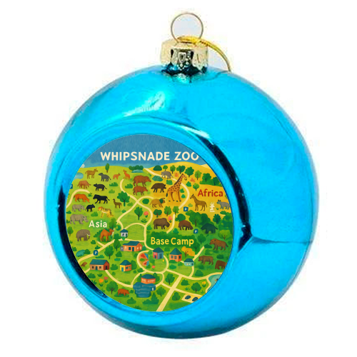 Whipsnade Zoo - colourful christmas bauble by Lilly Rose