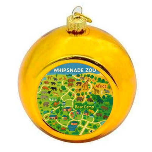 Whipsnade Zoo - colourful christmas bauble by Lilly Rose