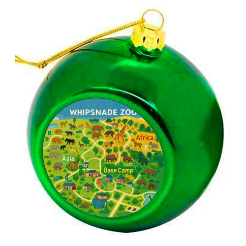 Whipsnade Zoo - colourful christmas bauble by Lilly Rose