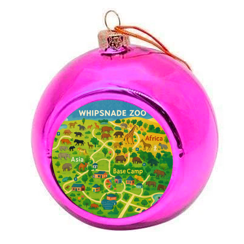 Whipsnade Zoo - colourful christmas bauble by Lilly Rose