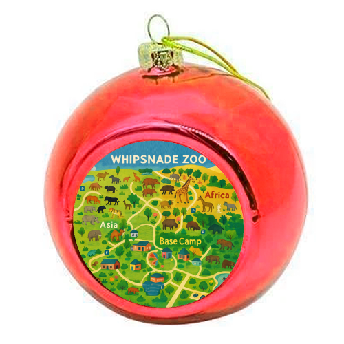 Whipsnade Zoo - colourful christmas bauble by Lilly Rose