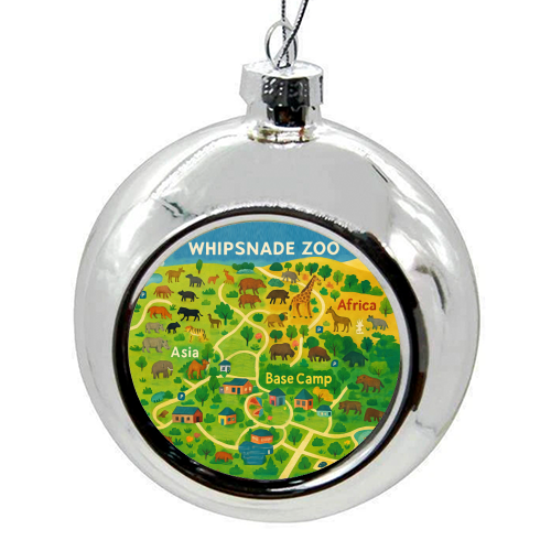 Whipsnade Zoo - colourful christmas bauble by Lilly Rose