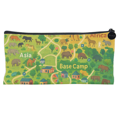 Whipsnade Zoo - flat pencil case by Lilly Rose
