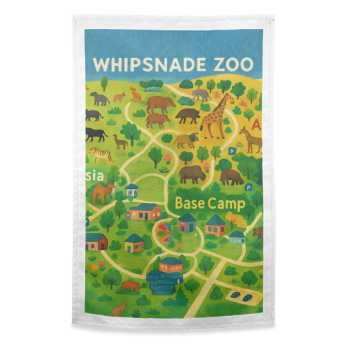 Whipsnade Zoo - funny tea towel by Lilly Rose