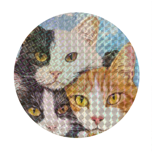 Whiskers & Warmth - Circle Sticker by DejaReve