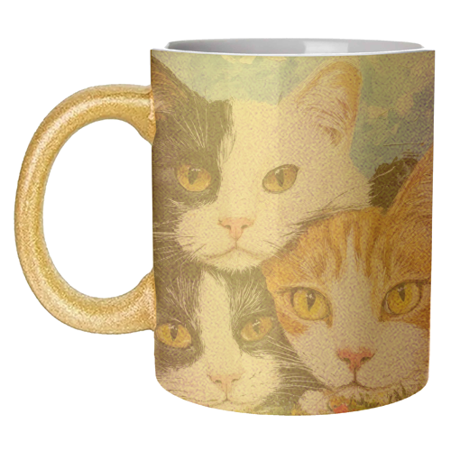 Whiskers & Warmth - unique mug by DejaReve