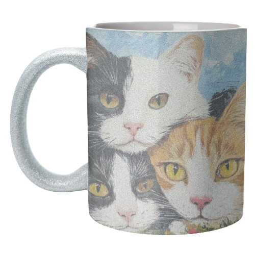 Whiskers & Warmth - unique mug by DejaReve