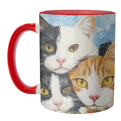 Whiskers & Warmth - unique mug by DejaReve