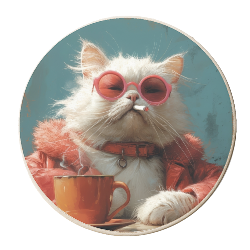 White Boss - personalised beer coaster by DejaReve