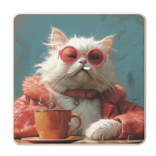 White Boss - personalised beer coaster by DejaReve