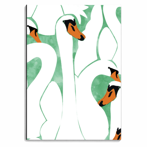 White Calm Was Born Into A Swan - personalised A4, A5, A6 notebook by Uma Prabhakar Gokhale