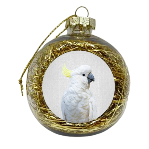 White Cockatoo - Colorful - xmas bauble by Gal Design