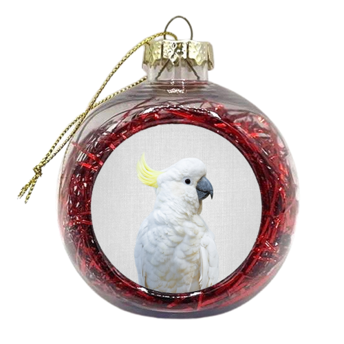 White Cockatoo - Colorful - xmas bauble by Gal Design