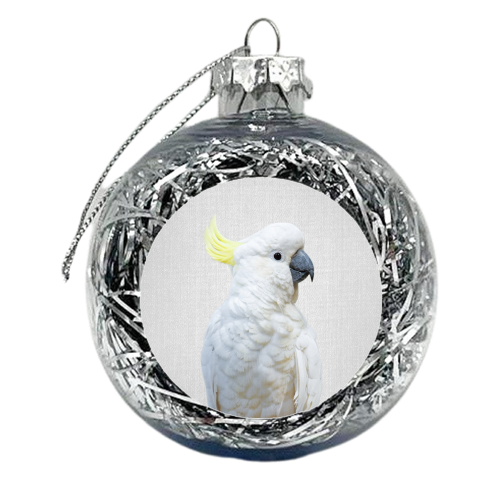 White Cockatoo - Colorful - xmas bauble by Gal Design