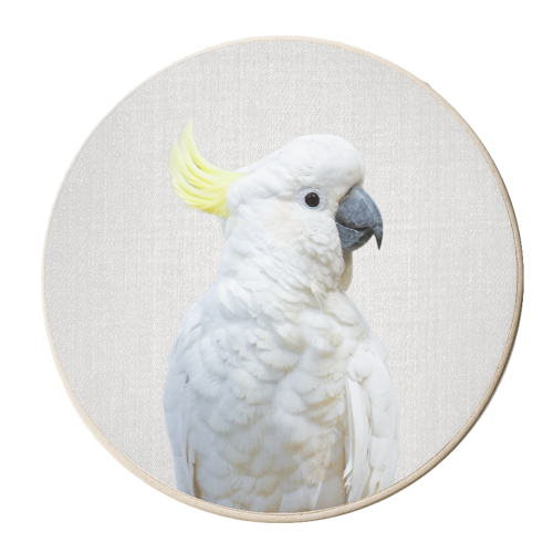 White Cockatoo - Colorful - personalised beer coaster by Gal Design