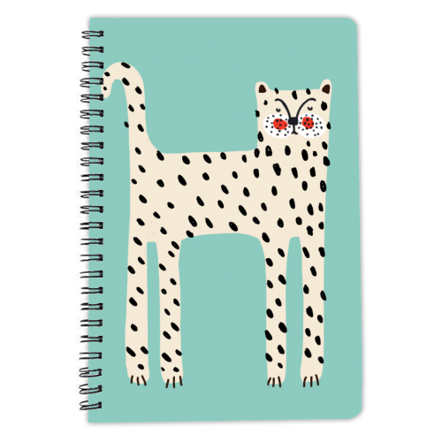 White Leopard - personalised A4, A5, A6 notebook by Nichola Cowdery