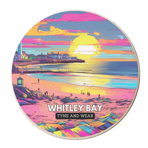 WHITLEY BAY - personalised beer coaster by AP