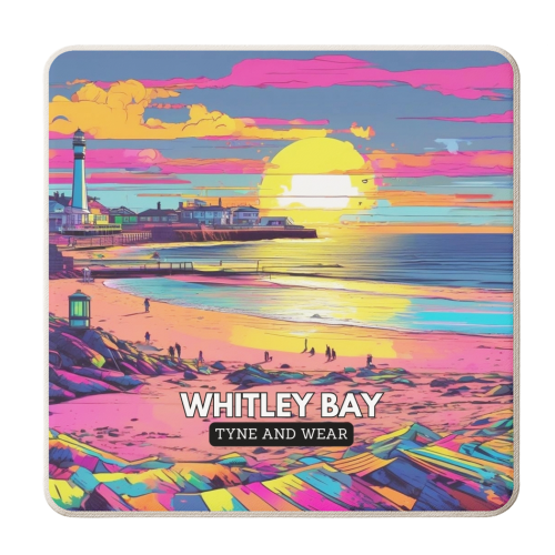 WHITLEY BAY - personalised beer coaster by AP