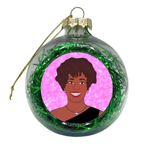 Whitney Houston Smile - xmas bauble by Eloise