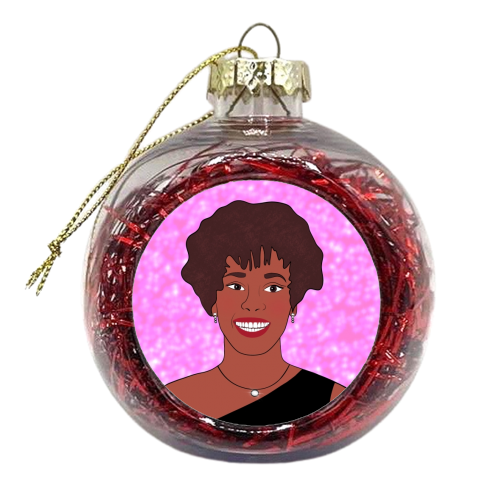 Whitney Houston Smile - xmas bauble by Eloise