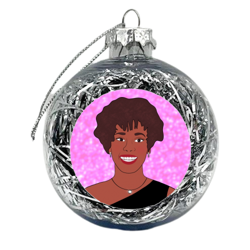 Whitney Houston Smile - xmas bauble by Eloise