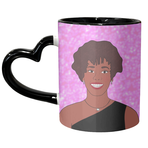 Whitney Houston Smile - unique mug by Eloise