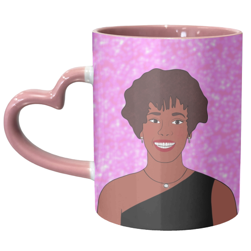 Whitney Houston Smile - unique mug by Eloise