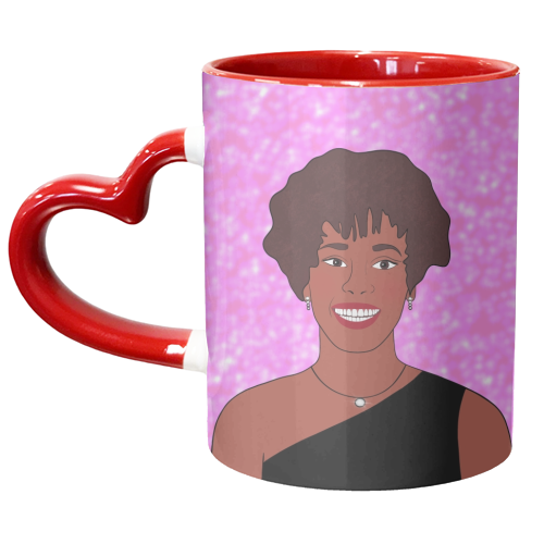 Whitney Houston Smile - unique mug by Eloise