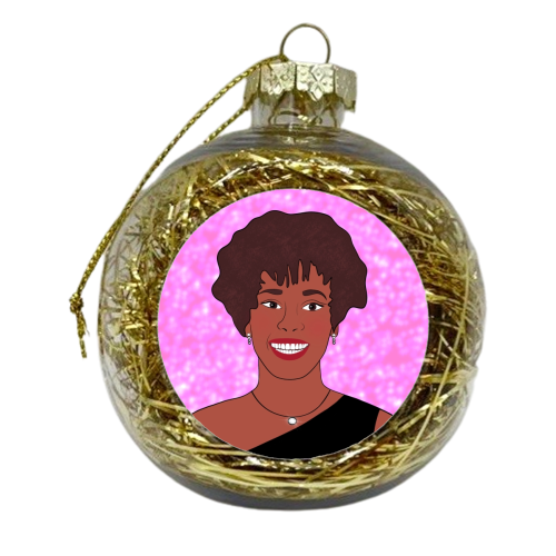 Whitney Houston Smile - xmas bauble by Eloise