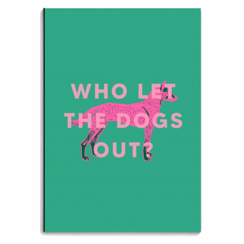 Who let the dogs out? - personalised A4, A5, A6 notebook by The 13 Prints