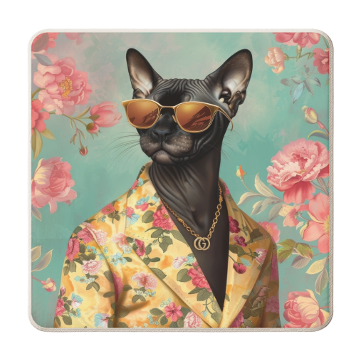 Who's your kitty? - personalised beer coaster by DejaReve